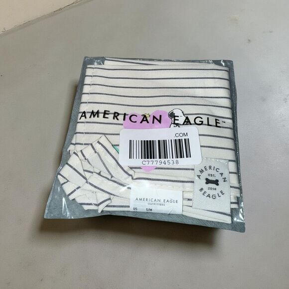 NWT American Eagle ABO Gingham Snoopy Dog Bandana Size Small Medium - Picture 2 of 2